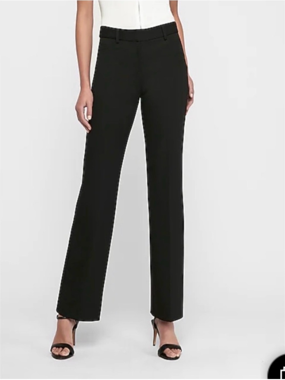 Express Black Straight-Leg Dress Trousers
